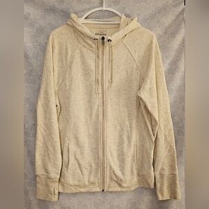 Kohls Tech Gear Women’s Full‑Zip Hooded Sweatshirt X‑Large Cream Heather Casual